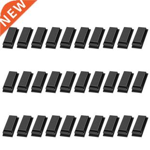 Clips Clamps Black Holder Cable Desk pcs.