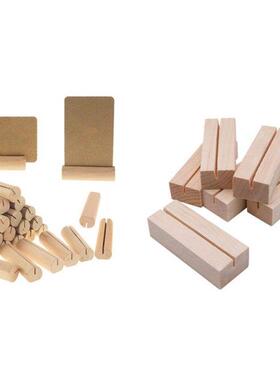 20 Pieces Wood Place Card Holders, Wooden Table Number Holde