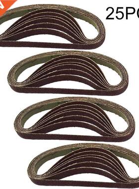 25Pcs 0x10mm Sanding Belts 60/80/100/120 Grit Sandpaper Ai