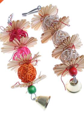 Colorful Prrot Chew Strnds Bite Teeth Griiding Bll Bell