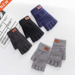 Winter Fingerless Gloves For Men Half Finger Writting Office