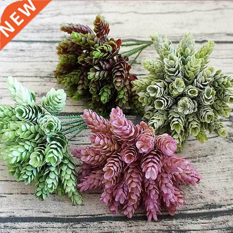 30Pcs/Bundle Fake Green Plant Cheap Artificial Plastic Flowe