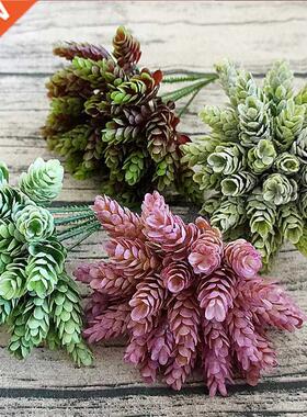 30Pcs/Bundle Fake Green Plant Cheap Artificial Plastic Flowe