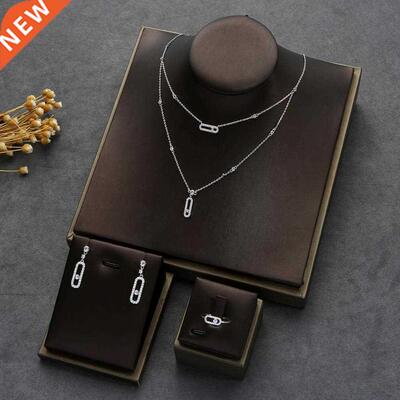 ndy Dainty Initial Necklace Earring Ring Bracelet Sets Stac