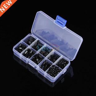 300pcs Black Nylon M3 Assorted Hex Screws Nut Spacers Stand-
