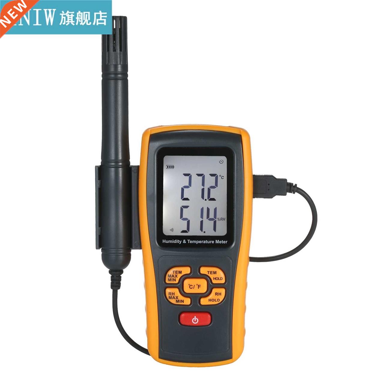 Digital Industrial Temperature Humidity Meter BT Connection