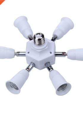 1 Socket into 7 Standard E27 Base Bulb Splitter Adapters Hol