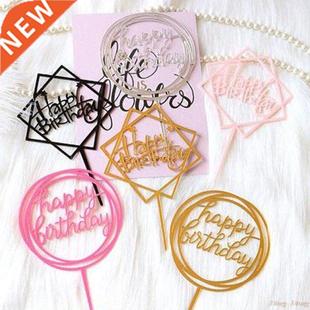 Multi style Happy lot Birthda Writing New Hand 10Pcs Acrylic
