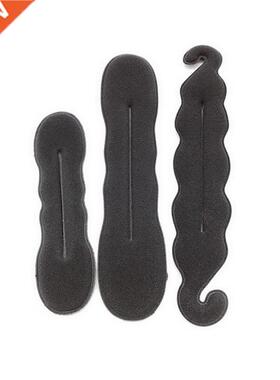 3pcs/set Hair Styling Magic Sponge Clip Foam Bun Curler Hair