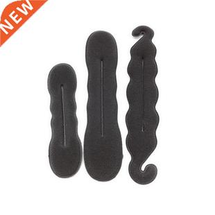 3pcs/set Hair Styling Magic Sponge Clip Foam Bun Curler Hair