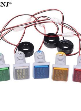 AC0 100A 60-500V 22mm 3in1 LED Digital Voltmeter Ammeter Her