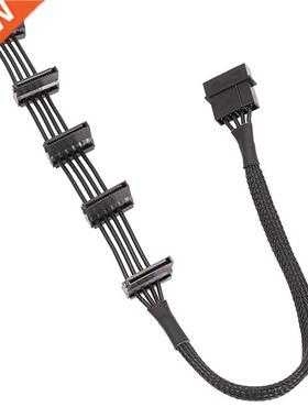 1 To 5 PC Server ATX 4Pin IDE Molex to 5 Ports SATA Series A