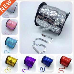 5Yards/Lot 6mm Colorful Sequins Shiny Faceted Loose Sequins