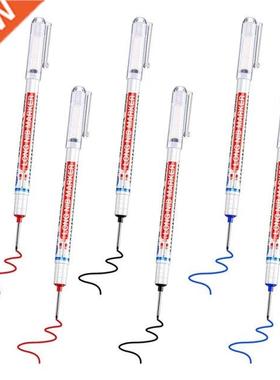 6Pcs Long Head Deep Hole Marker Multifunction Long Nosed Mar