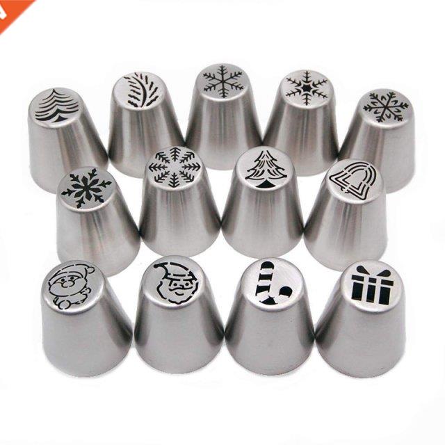 Christmas Cake Decorating Mouths Set of 13 Cake Icing Nozzle