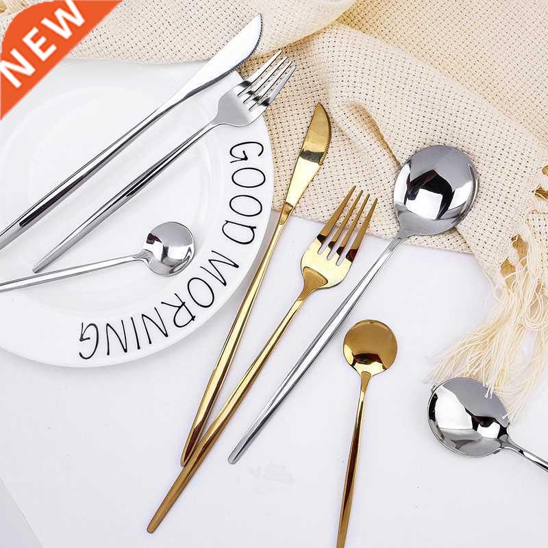 24 Pcs/set 304 Stainless Steel Cutlery Dinnerware Set Table