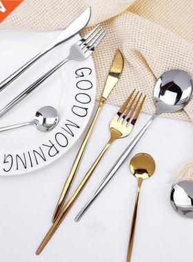 24 Pcs/set 304 Stainless Steel Cutlery Dinnerware Set Table