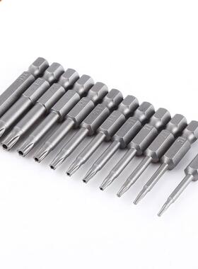 12pcs 1/4 Inch Shnk 50mm S2 Steel Str Hed Bits Set T5-T40