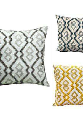 Cushon Cover Cute Geometrc Embrodery Pllow Case Wth For