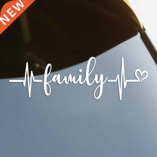 Cut Vinyl Decal Family Sticker Die Car Waterproof Heartbeat