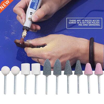 10 pcs Abrasive Head 3mm Shank Electric Grinding Head Abrasi