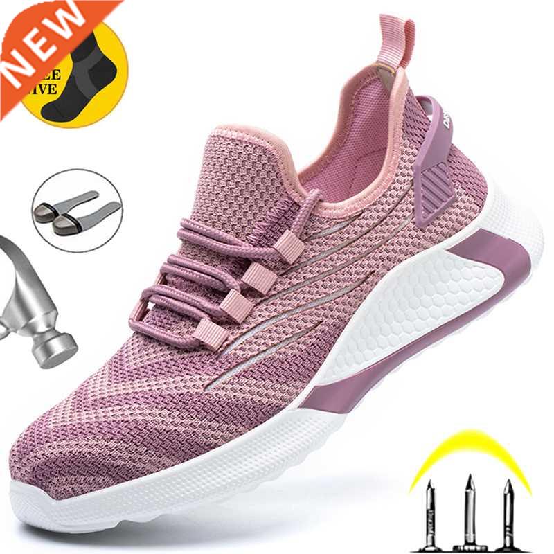 Safety Shoes Women Steel Toe Shoes Men Work Sneakers Safety