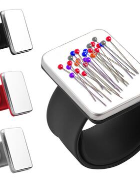 3 Colors Sewing Pincushion Wrist Hand Magnetic Needle Pad Sa