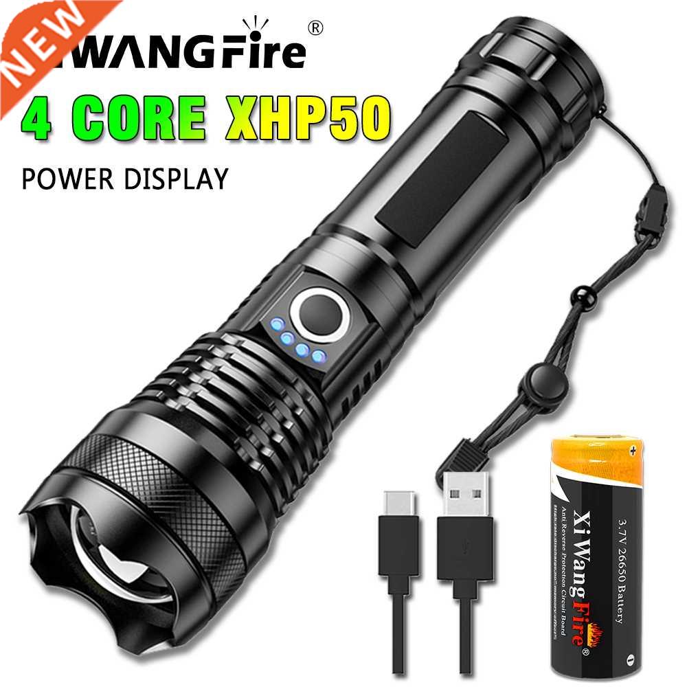 Xhp50 FlashLight Most Powerful Flash light 5 Modes Usb Zoom