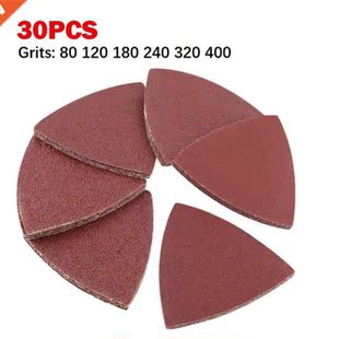 Hook Sandpaper Loop Sanding 30pcs Triangle Triangular