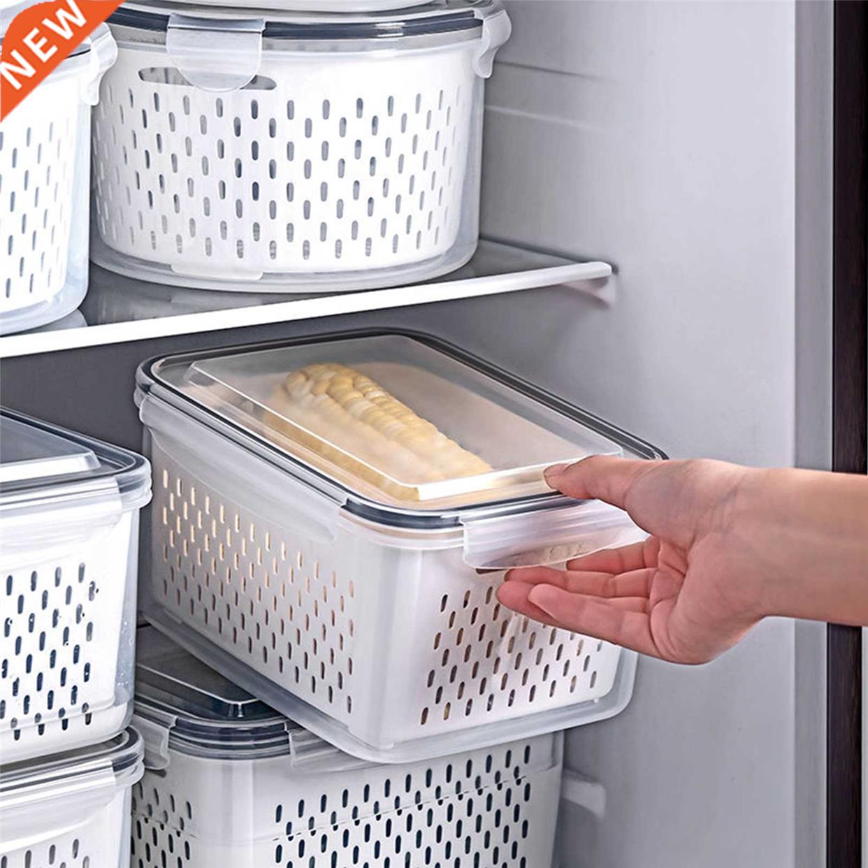 Refrigerator Storage Box With Lid Keep Fresh Box Vegetable F