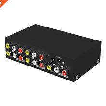 4-port RCA audio video AV splitter distributor 1 input to 4