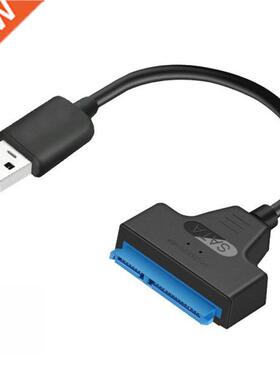 USB 2.0 to SATA 22pin Cable Adapter Converter Lines HDD SSD