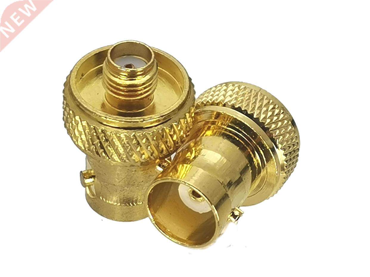 1Pcs BNC Female jack to SMA Female jack Gold Plated RF apt