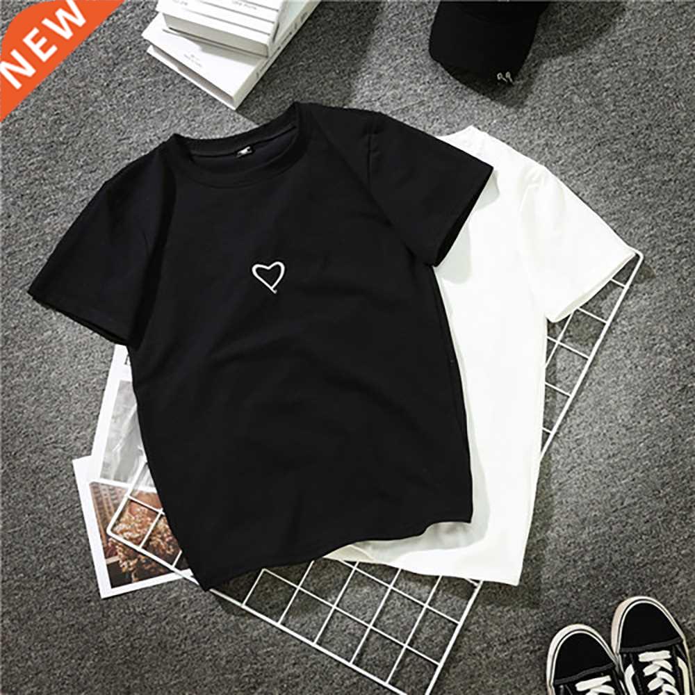 Harajuku Woen Letter Printed Hip Hop T Shirt Short Sleeve