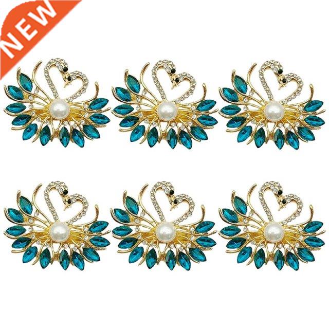 Valentine's Day Gift Blue Napkin Ring 6 Piece Set, Exquisite