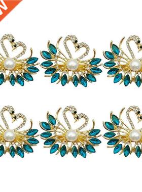 Valentine's Day Gift Blue Napkin Ring 6 Piece Set, Exquisite