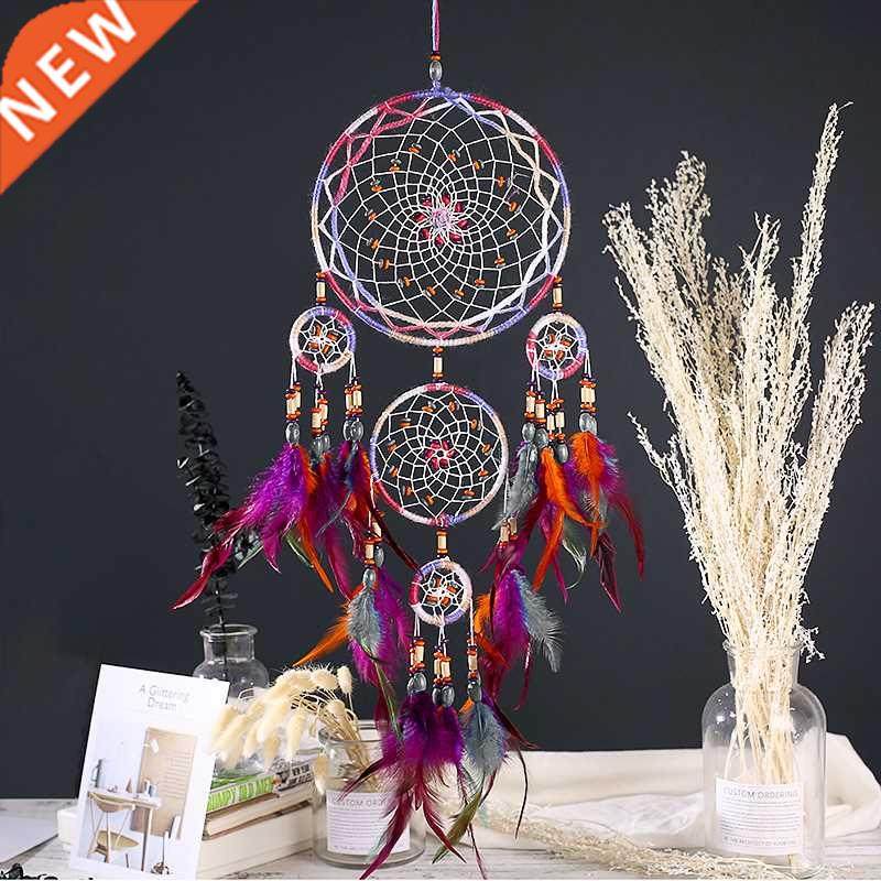 NEW Creative all handmade five-ring dream catcher pendant li