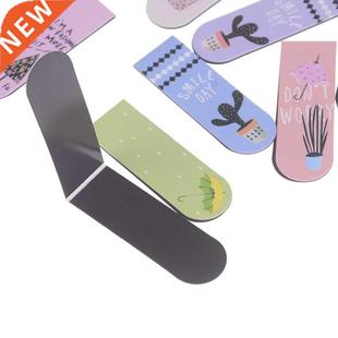 Green Plants Cactus 6pcs Bookmarks Fresh Magnetic Books Set