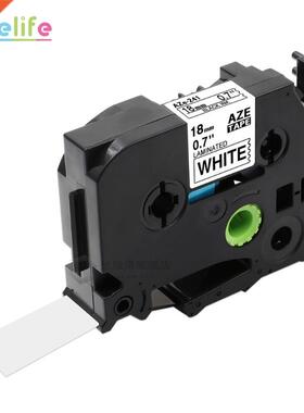 TZe-241 laminated label tape 18mm Black on White tz241 tze-1