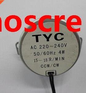 1Pc 220-240VAC 4W Black Dual Wires 15-18RPM/min Synchronous
