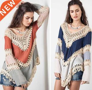 Women Blouse Plus Size Autumn Beach Kimono Lady Shirt Tops