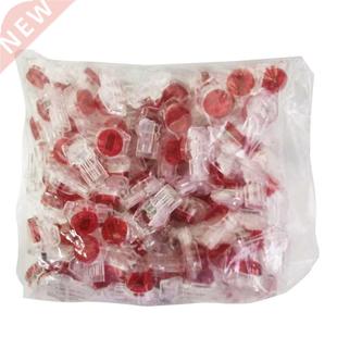 Crimp Connection Terminals 100 Red Port Waterproof Pack