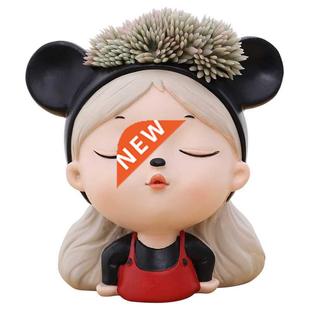 Fashion Girl Flower Pot Succulents Pots DIY Making Resin Con