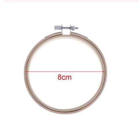 8cm Embroidery Hoop Ring Wooden Handy Cross Stitch Machine B