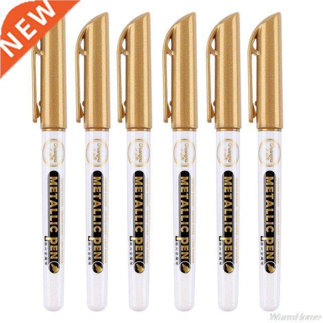 6Pc Gold Silver Epoxy Resin Drawing Pen Gold Leafing Point P