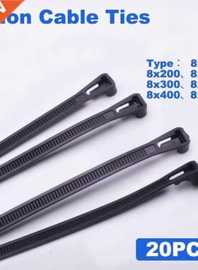 *20PCS Zip Ties Releasable Cable Tie color Black and White P
