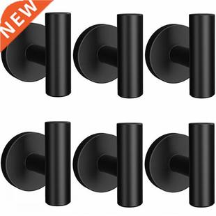 Duty Rob Black Towel Hanger Door Heavy Hooks Robe Matte 6PCS