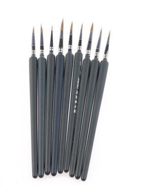 New 9Pcs Brush Pen For Sketched Lines Gouache Watercolor Pai