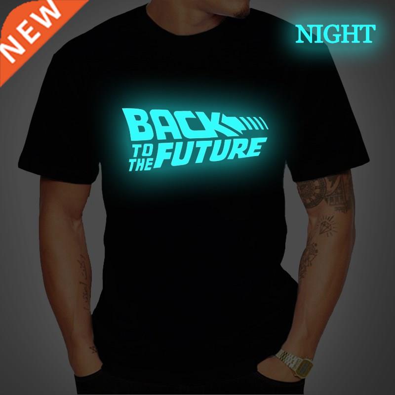 Back To The Future Tshirt Luminous T Shirt camiseta Summer S