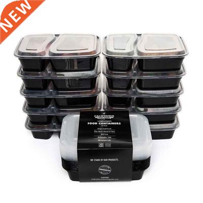 10 Pcs Plastic Reusable Bento Box Meal Storage Food Prep Lun
